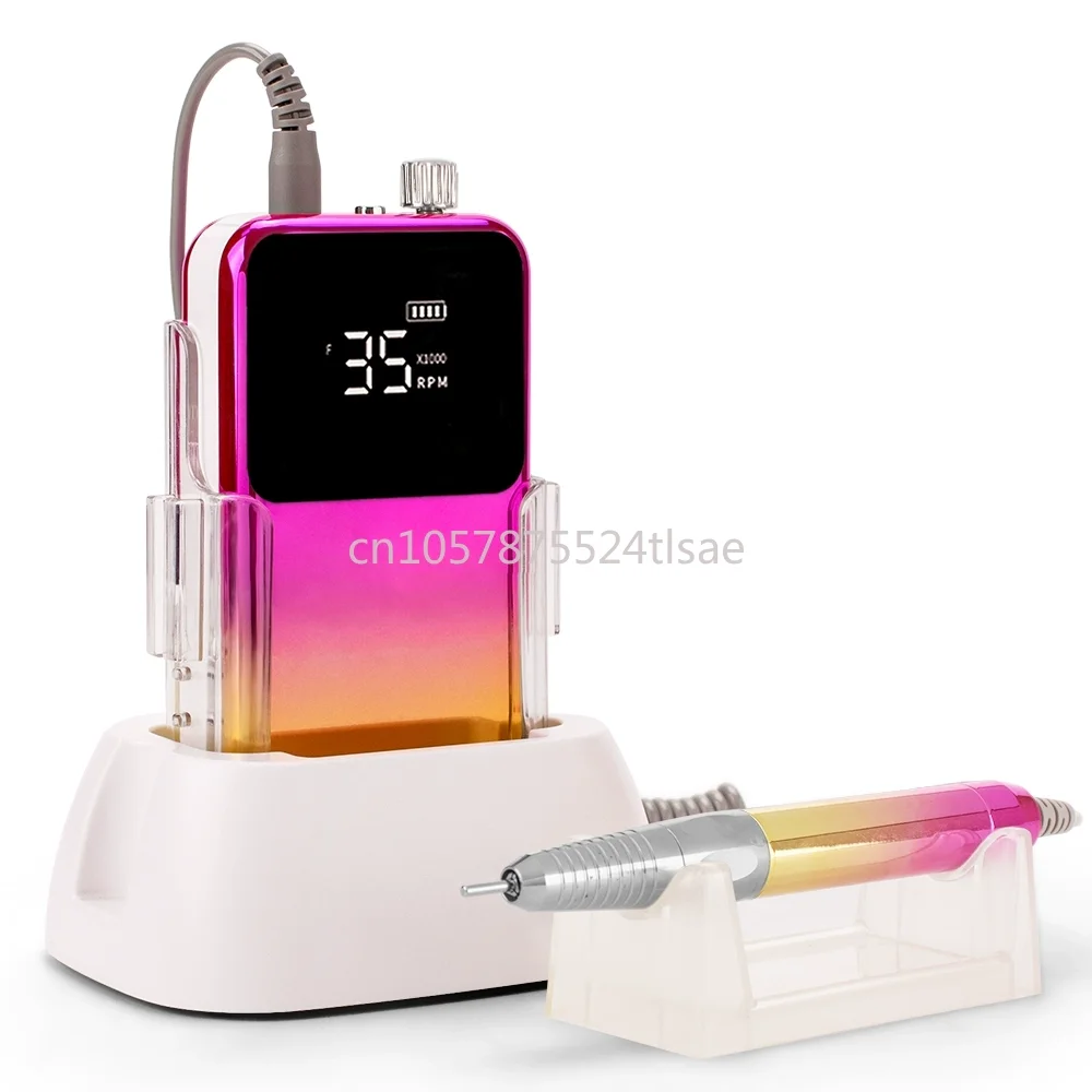 

35000RPM Portable Brushless Handpiece with High Power 85w Rechargeable Nail Drill File Lightweight Durable Motor Wireless Use