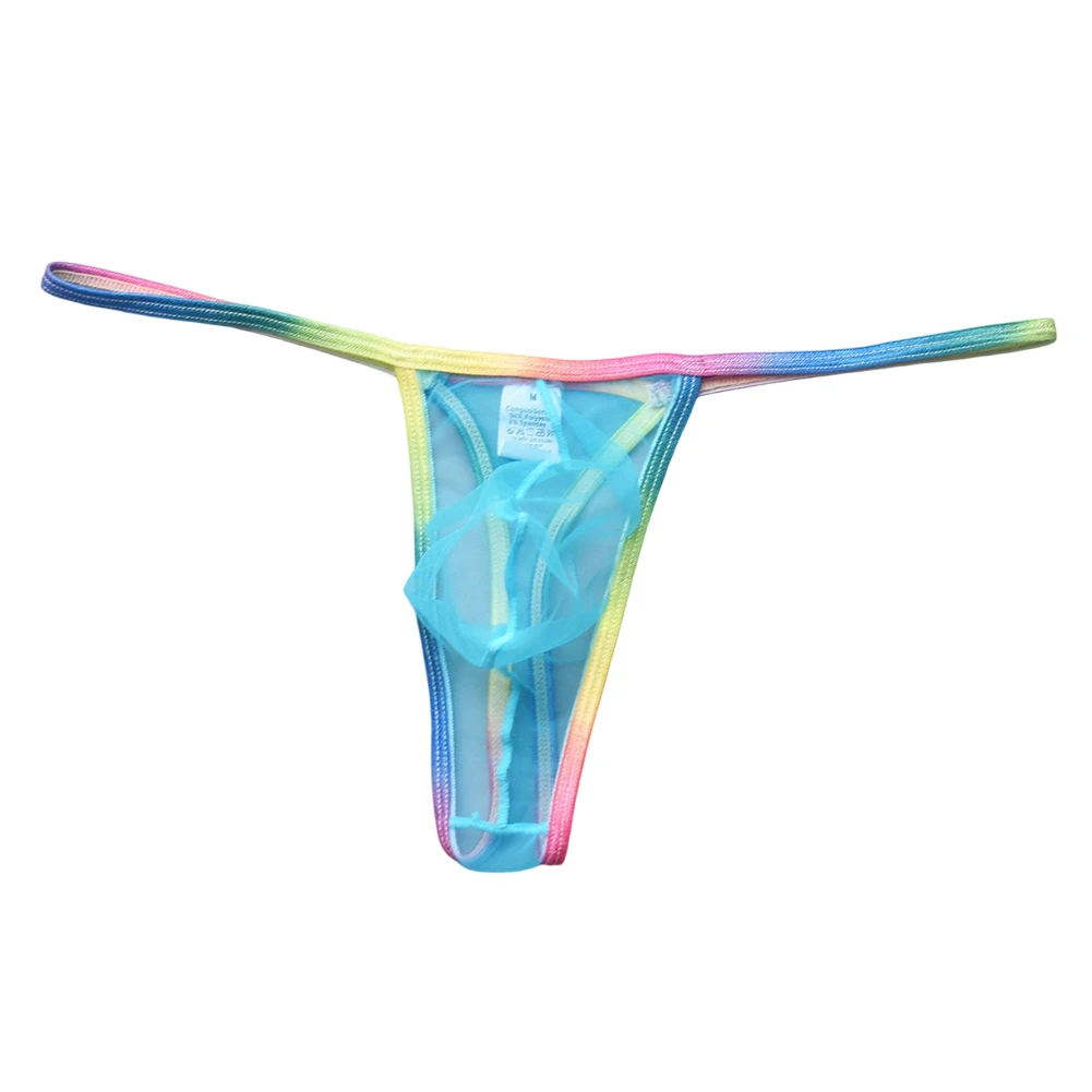 Mens Underwear Mesh Extreme Panties See Through T Back Japanese Thongs Sissy Gay U Convex Pouch G-String Lingerie Men's Panties