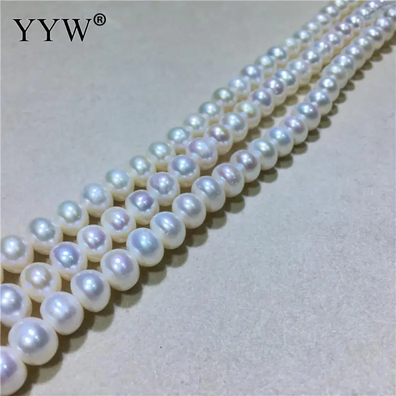 

Cultured Round Freshwater Pearl Beads White 8-9mm Sold Per Approx 40 Cm Strand Pearls Gift Jewelry Making Diy Necklace Bracelet