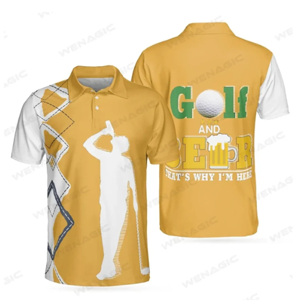 

Men's Golf New Shirt Outdoor Sports Summer Skin Fast Dry Clothing and Leisure Sports Jersey Fashion printing Golf clothes