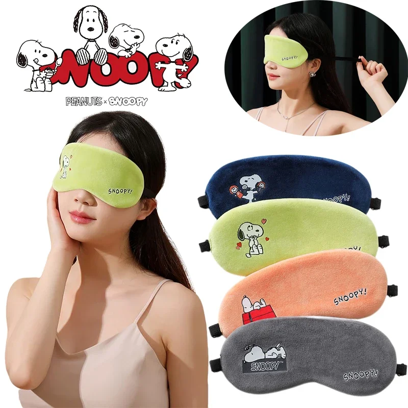 Snoopy Sleep Mask Natural Sleeping Eye Mask Eyeshade Cover Shade Eye Patch Women Men Soft Portable Blindfold Travel Eyepatch New