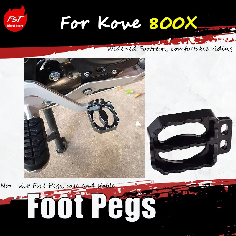 

For After installing the accessories, the Kove 800X has larger brake pads, a wider brake pedal and a wider foot pedal.