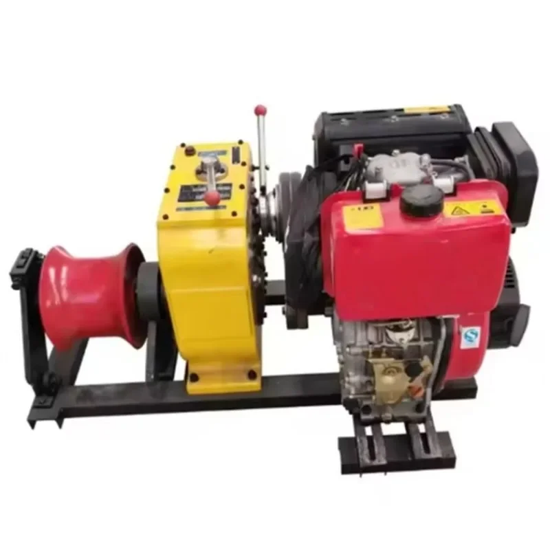 5 Ton Engine Power Cable Pulling Winch Direct Shaft Drive Powerful Electric Winches Portable     Pulling Winch