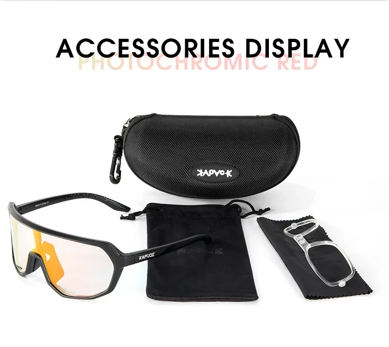 KAPVOE Photochrome Outdoor UV400 Rennrad Radfahren Brille für Männer Sport Radfahren Sonnenbrille Frauen MTB Fahren Fahrrad Brille – Detail 16