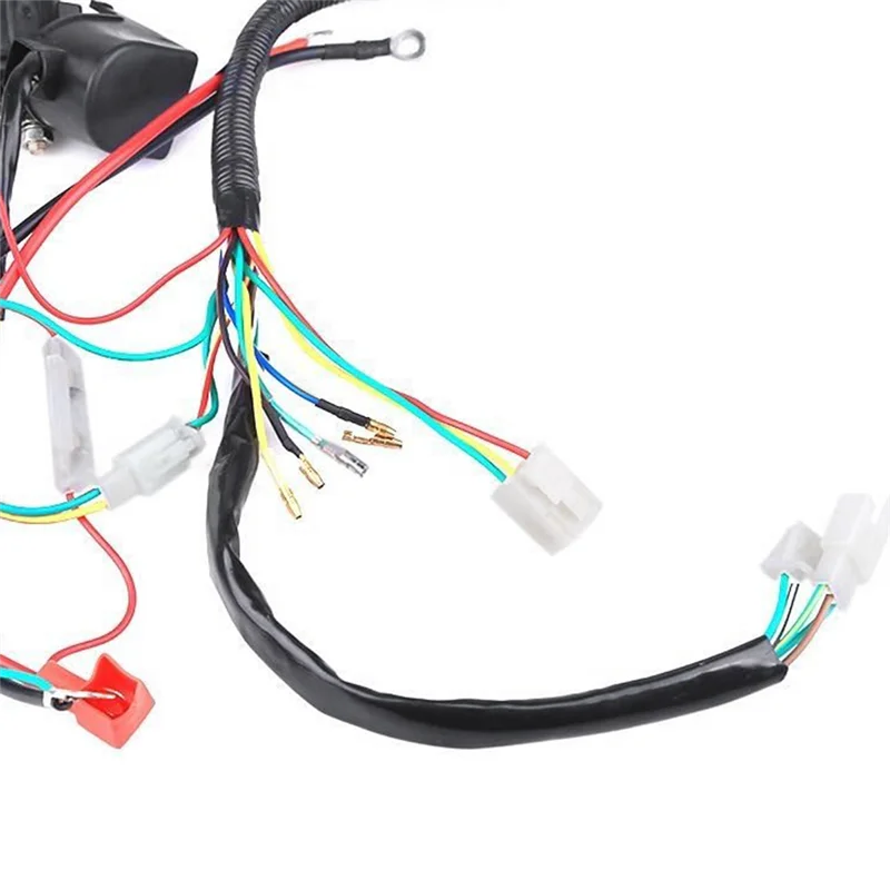 Kit de ignição de linha de chicote de partida AF93 Acessórios ATV 70 90 110CC Chicote de fiação de veículo completo