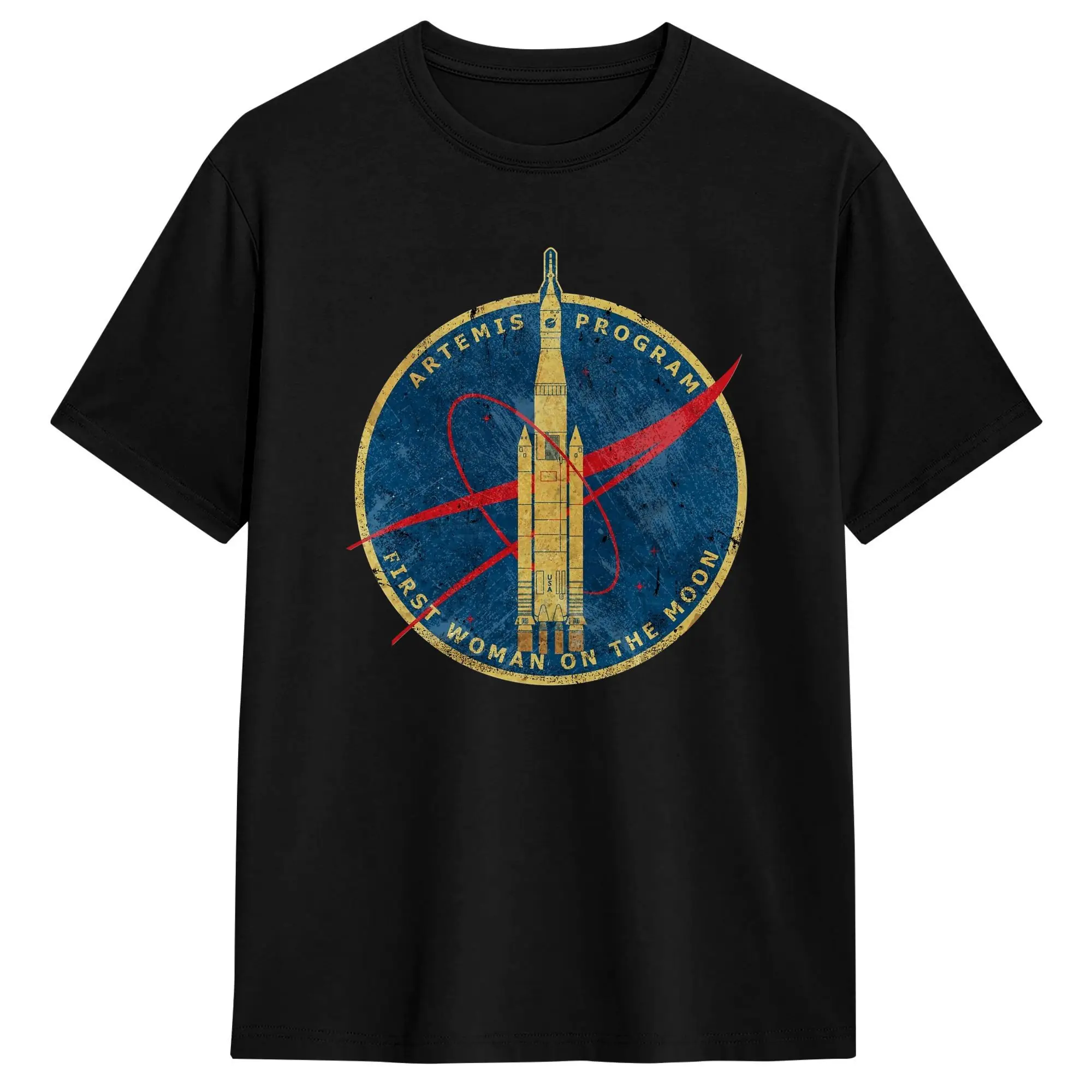 Artemis Program - First Woman On the Moon T-Shirt Streetwear T-Shirts 100% Cotton Hip Hop Tee Shirt For Men Custom DIY Tees