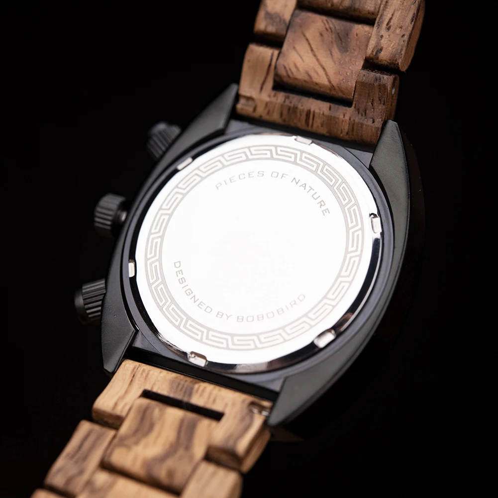 BOBO BIRD Orologio in vero legno per uomo Donna Orologi al quarzo causali in legno Orologio da uomo personalizzato di moda Regalo di festa relogio masculino