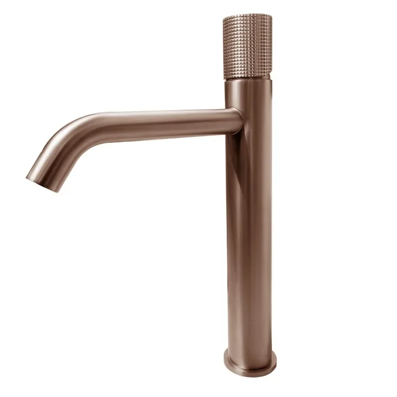 

Italian minimalist faucet, all-copper gold household table wash basin, faucet high basin faucet