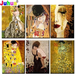 Love Kiss Diamond Painting Gustav Klimt Famous Abstract Portrait 5d Full Diamond Embroidery Mosaic Cross Stitch Kits Decoration