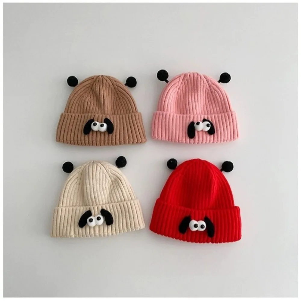 

New Cute Pullover Cap Knitted Warm Beanie Hat Windproof Coldproof Knitted Cap Autumn and Winter