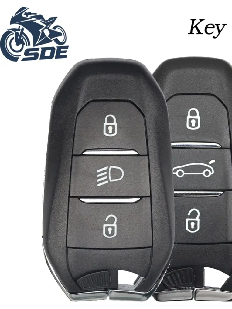 SDE – coque de clé de voiture à 3 boutons, boîtier pour citroën C4 C4L C6 C3-XR Picasso DS3 DS4 DS pour Peugeot 308 408 508 2008 3008 4008