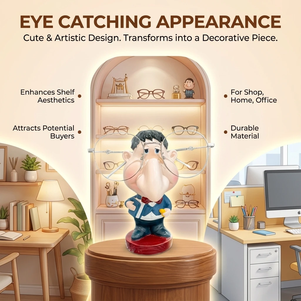 

Desktop Organizer Rack Creative Teacher Shaped Storage Holder For Glasses Durable And Drop Resistant Desktop Storage Rack