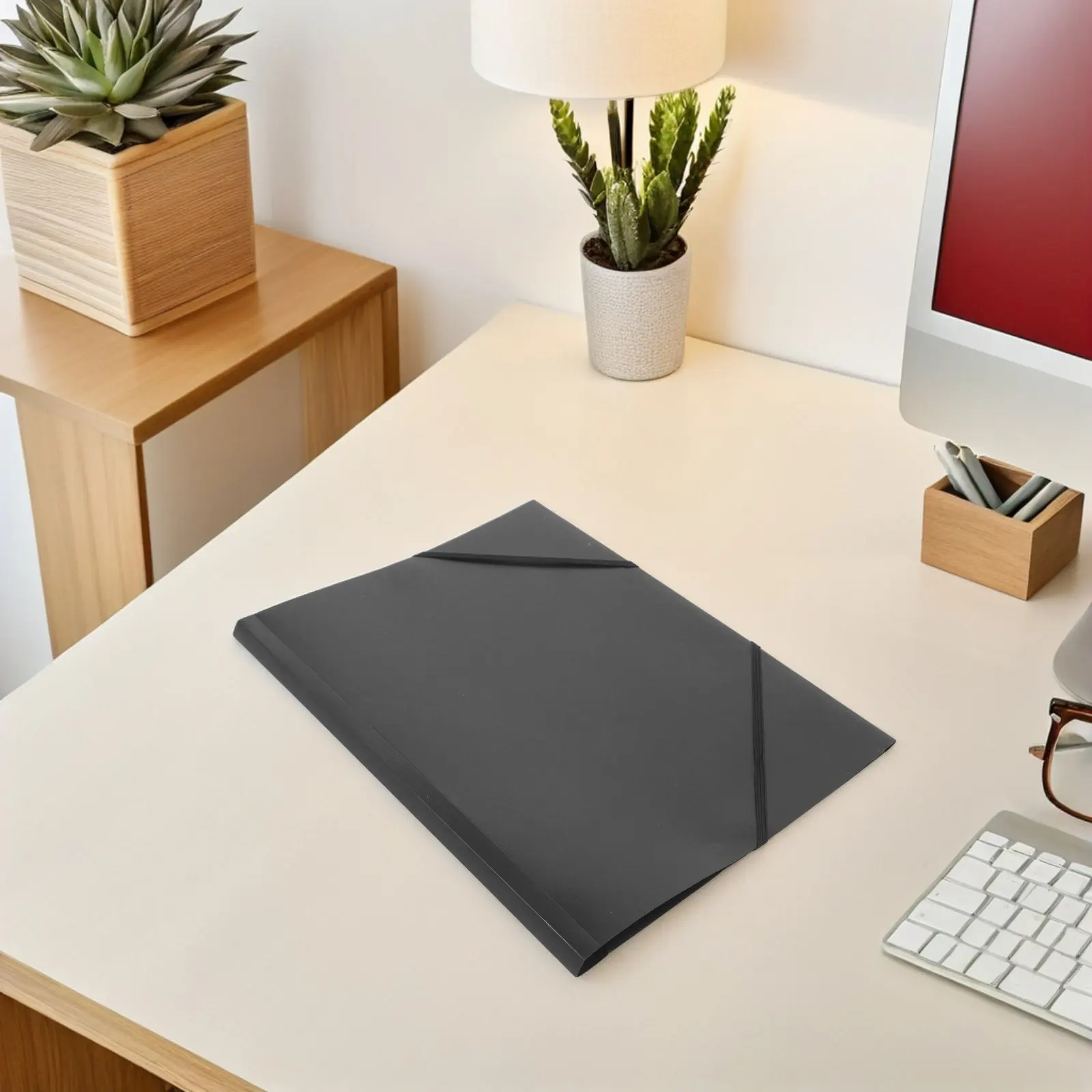 10Pcs A4 Document Organizer Folder Elastic Band Closure School Office Business Paperwork Storage Exam File Holder Receipt