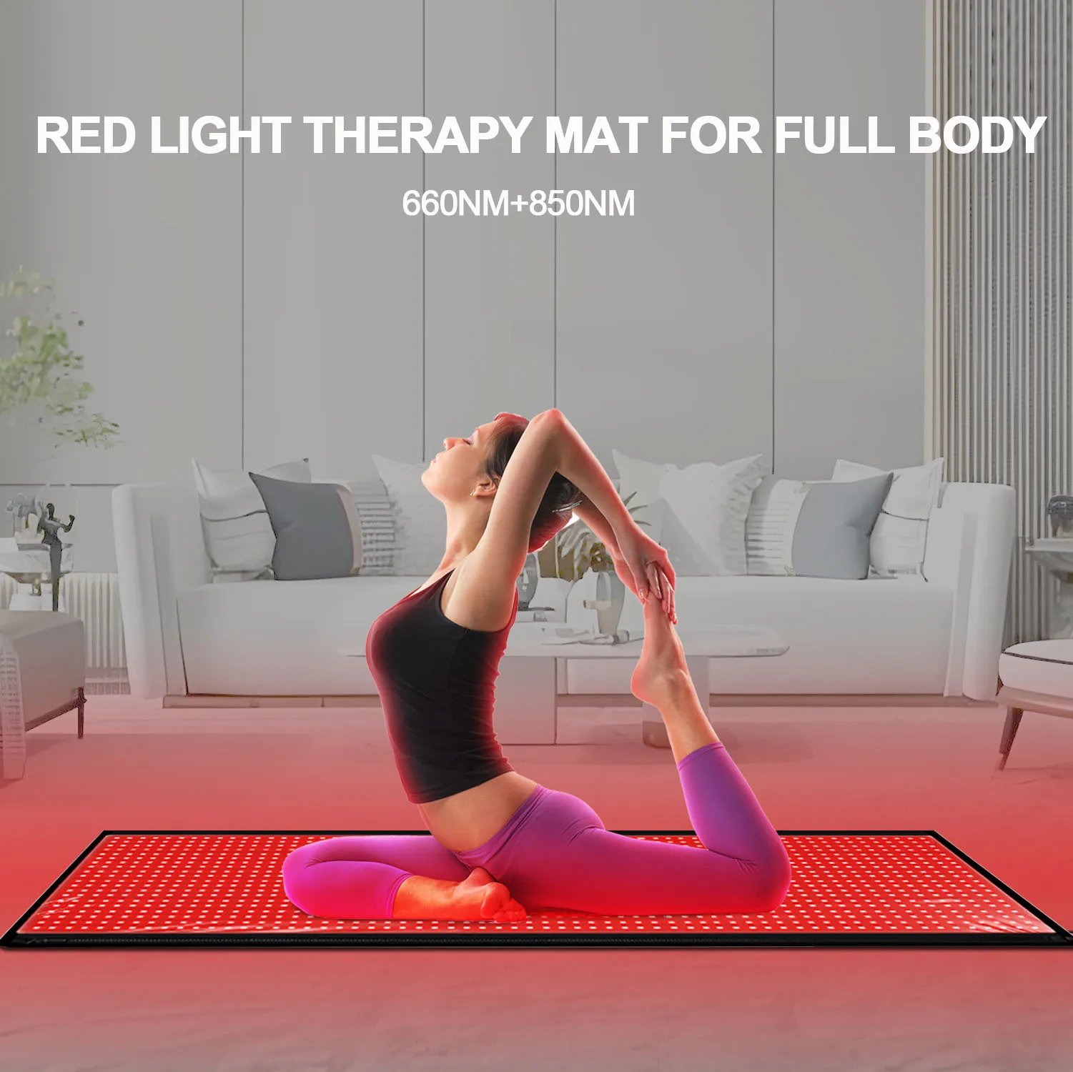 660nm 850nm whole-body laser red light treatment blanket, personal care yoga pad, treatment pad to relieve pain