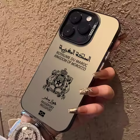 Morocco Albania Passport Matte Hard Case for Samsung Galaxy S24 S23 S25 Ultra S22 S21 Plus FE A56 A36 A26 5G A16 A06 4G Note 20