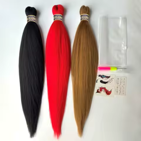 90g Kanekalon Braiding Hair Pre Stretched Synthetic Crochet Hair Fake Hair Extensions For Jumbo Braids Dreadlocks Faux Locs