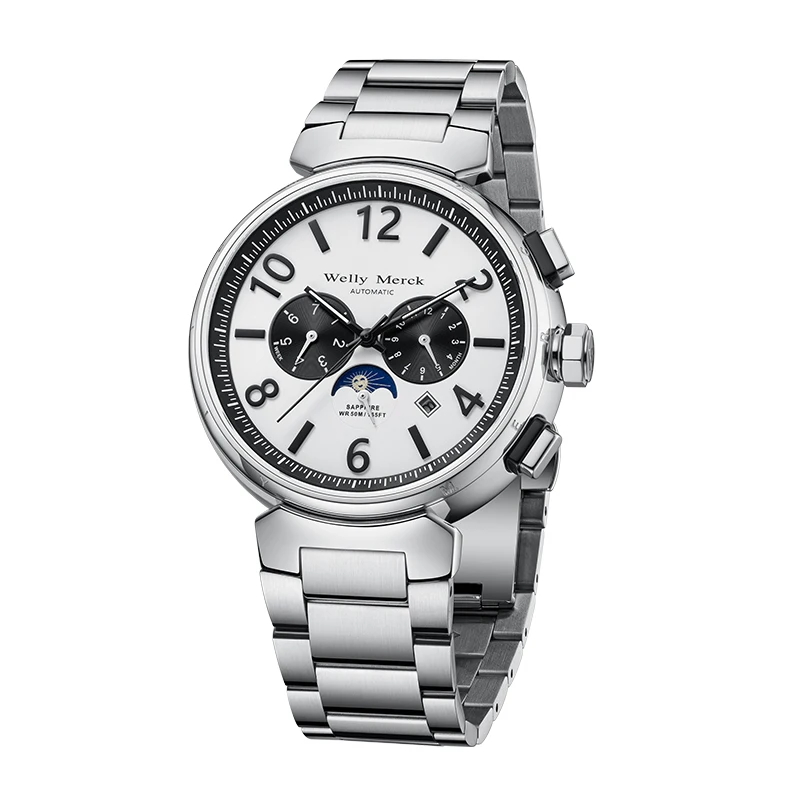 WM Watch Automatic Mechanical Watches Water Resistant Classic Casual Business Man Watch Welly Merck Watch WM108M