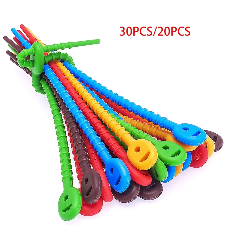 Silicone Cable Ties,Durable Zip Ties, Bag Seal Clips, Cable Straps, Bread Ties, Rubber Twist Ties For Home Office Retail