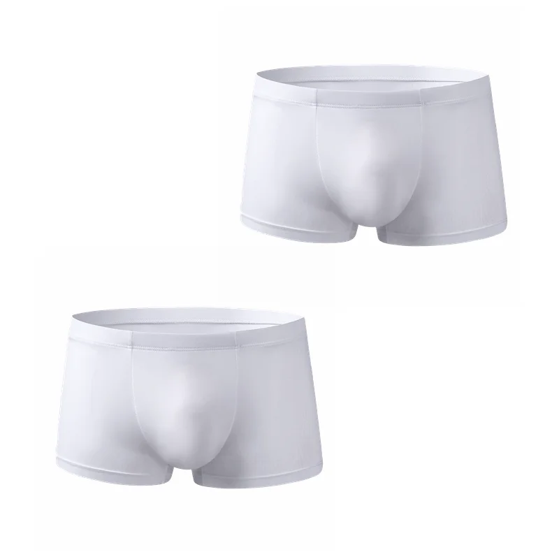 2PCS/Lot Man Underpants Boxershorts Ice Silk Cool Men Boxer Trunk Underwear Men’s Panties Pajama Shorts Loungewear Arrow Pants