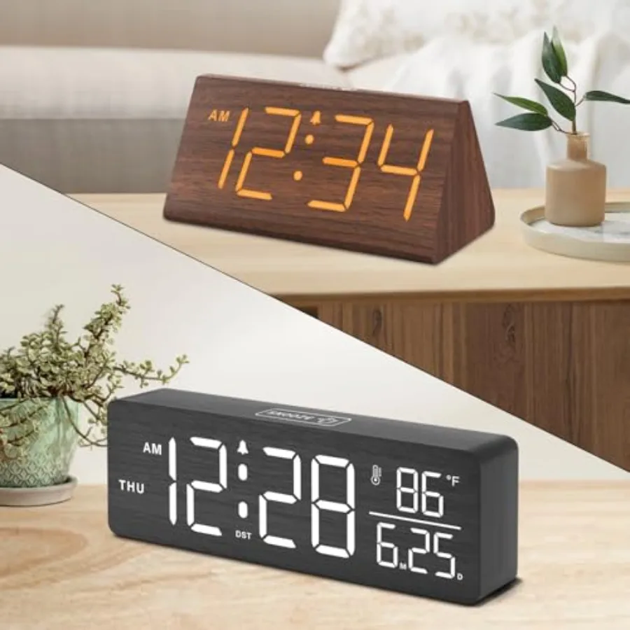 

Деревянный будильник и деревянный цифровой будильник с датой