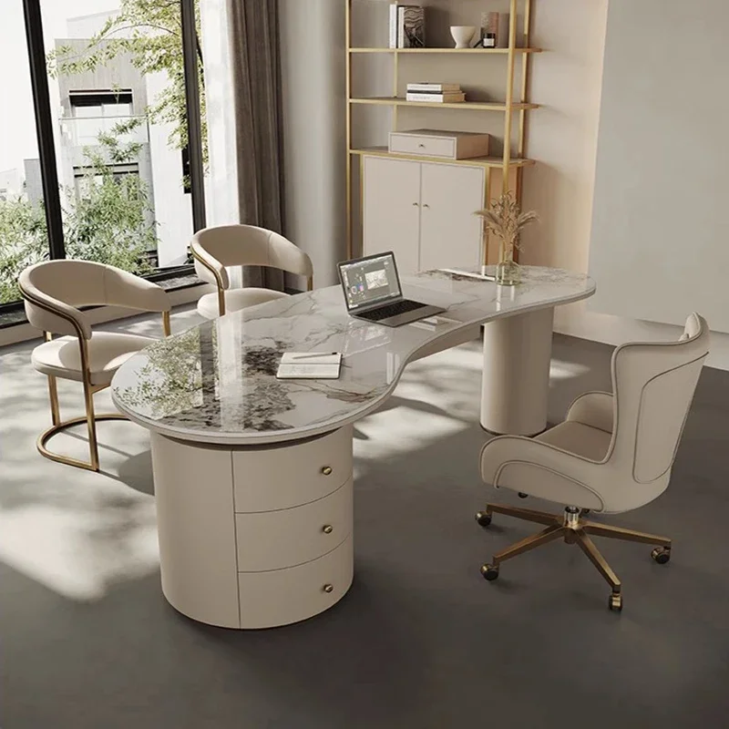 

Office Desk Work Study Table Desktop Corner Reception Minimalist Conference Tables Accessories Modern Sofa Side Ufficio Room