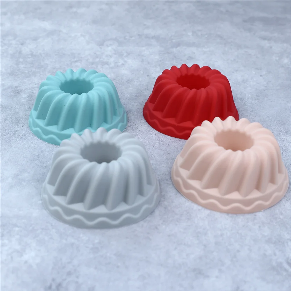 12pcs Egg Tart Mold Reusable Pudding Mold Non-Stick Silicone Cookie Pastry Oven Baking Moulds Kitchen Accessories Pastry Tools
