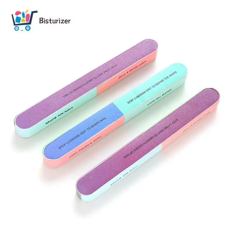 Colorful Professional Buff for Nails Six-sided Polishing Nail File Sanding Manicure Nail File Sanding Beauty Manicure Tools