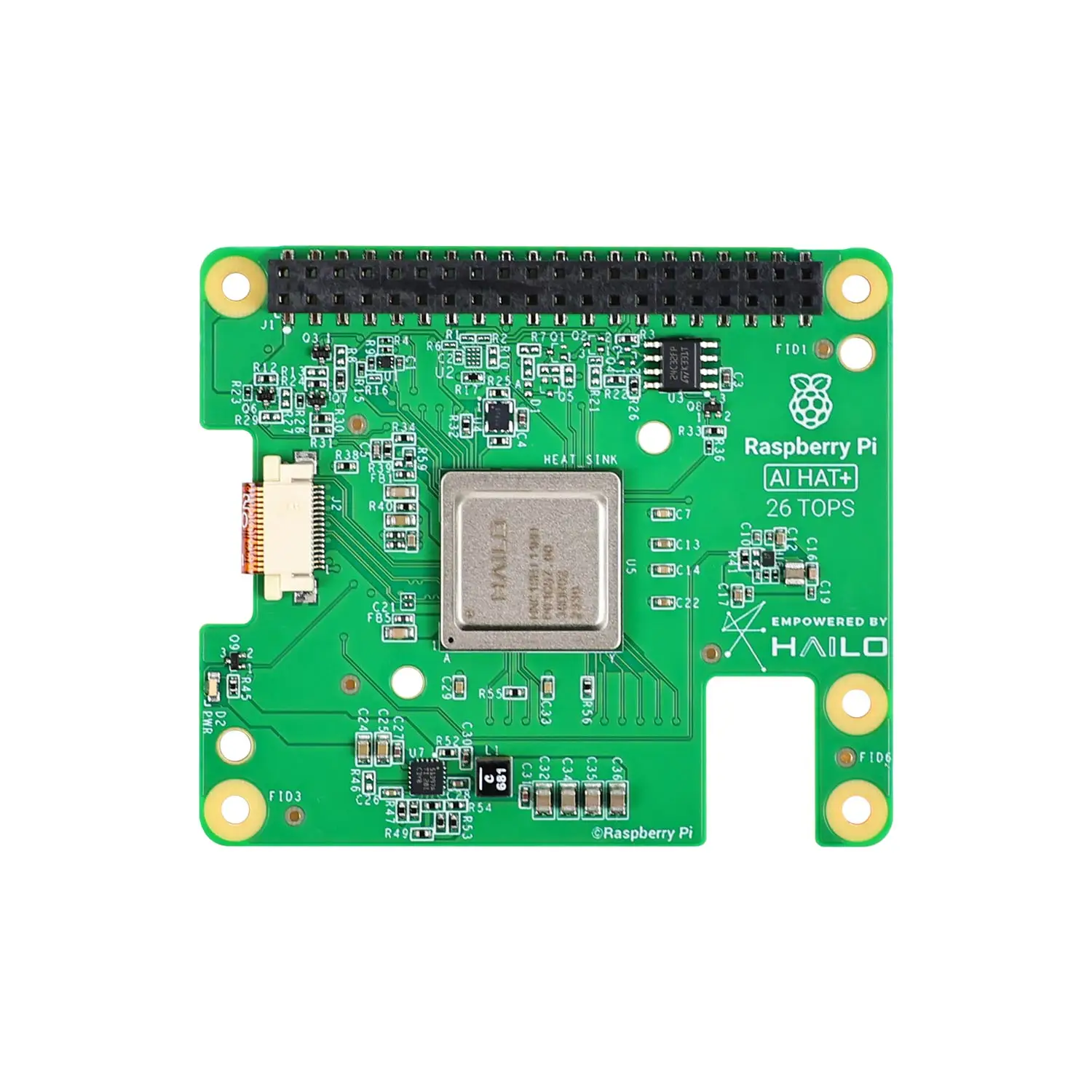 Raspberry Pi 5 AI Kit Hailo-8 وHilo-8L وحدة مسرع 13Tops/26Tops مع لوحة PCIe إلى M.2 (مجموعة Hail-8L AI خارج المخزون)