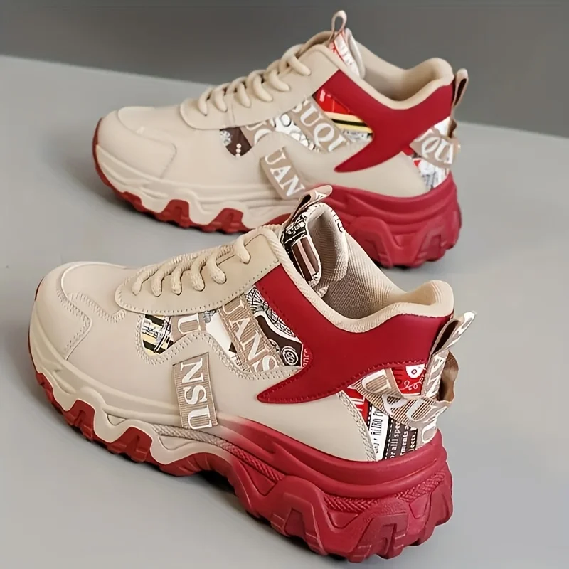 

2026 New Chunky Sneakers High Quality Korean Editio Breathable Shoe Height Increasing Thick Soled Women's Shoes Zapatos Casuales