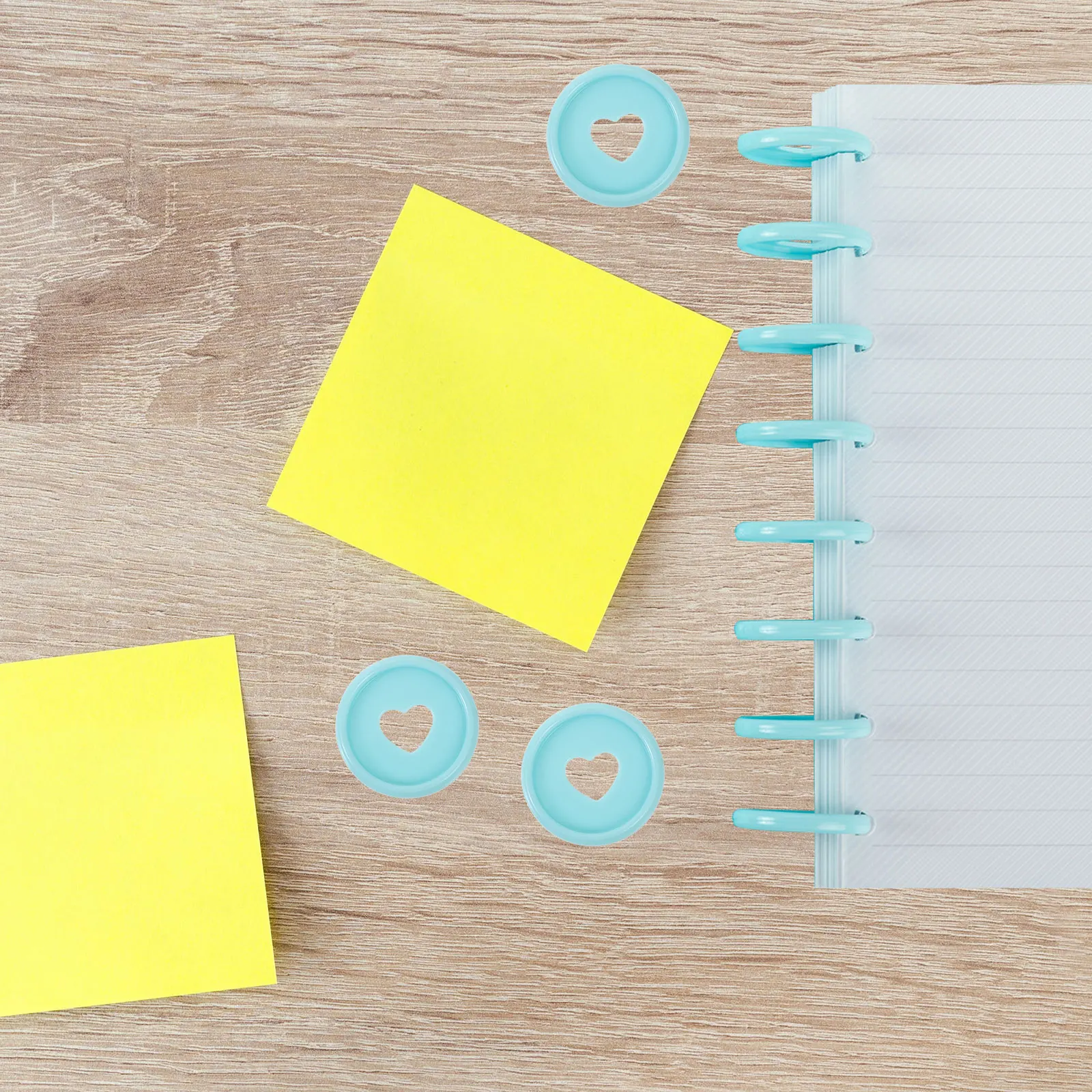 

50Pcs Macaron Color Plastic Binder Discs Loose-Leaf Disc Bound Notebook Binding Discs Planner Supplies Office Use