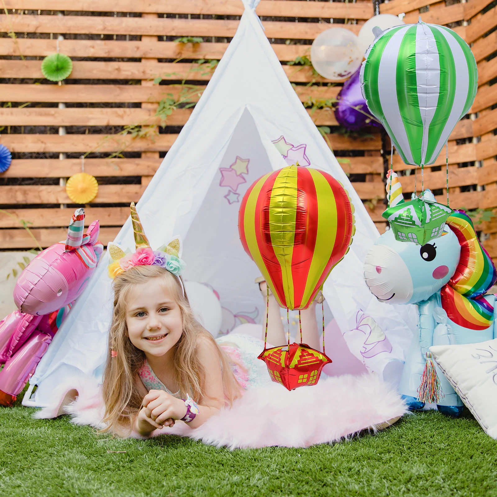 

2 pcs Aluminum Foil Balloons Child Bride Decor Party Balloons Blower Kit Arch Long Lasting Elegant Photo Props