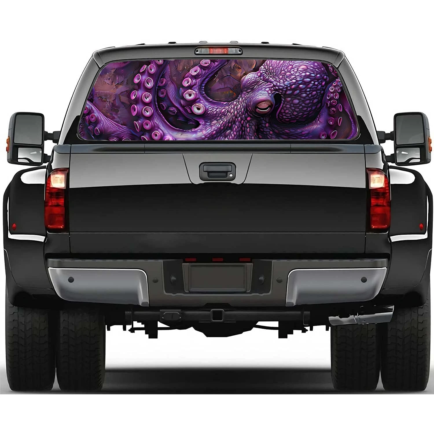 

Mystical Colorful Octopus Car Rear Window Decal Fit Pickup,Truck,Car Universal See Through Perforated Back Window Vinyl Sticker