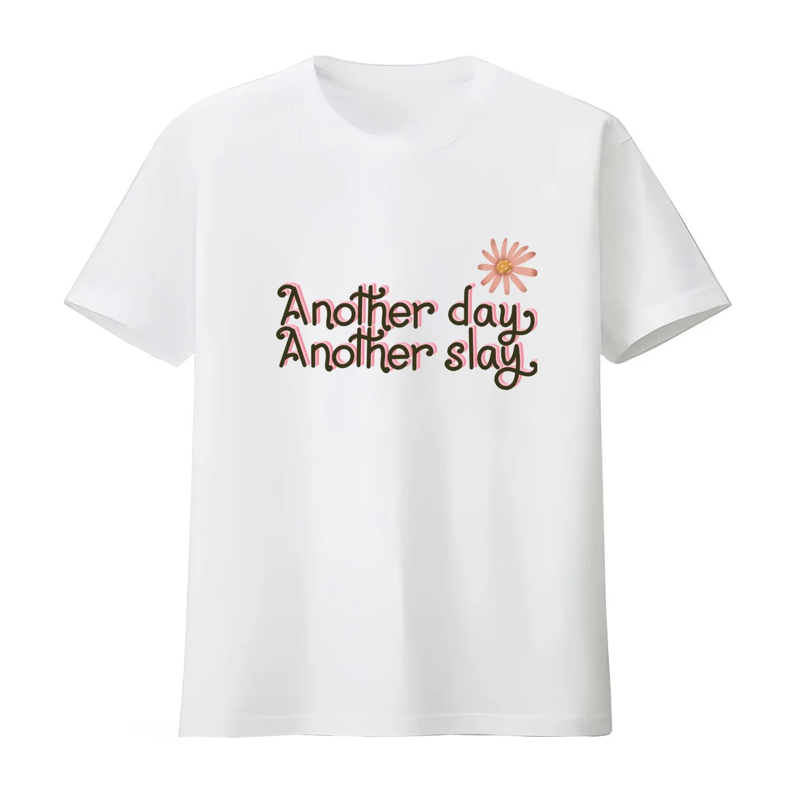 Another day another slay T-Shirt Summer Casual Cotton Tee Oversized Streetwear Tops Vintage Graphic Print Unisex Men Women