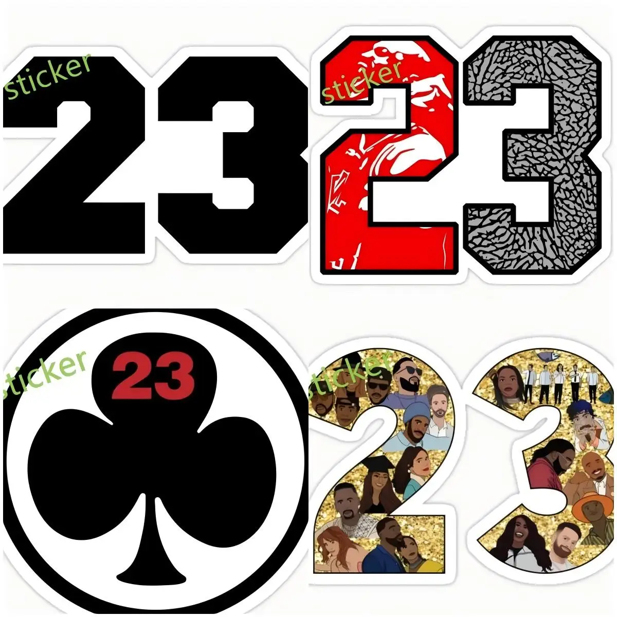 

Наклейки и наклейки с цифрами 23, креативный бампер для мотоцикла, водонепроницаемые аксессуары, оконный бампер для мотоцикла Vinyi