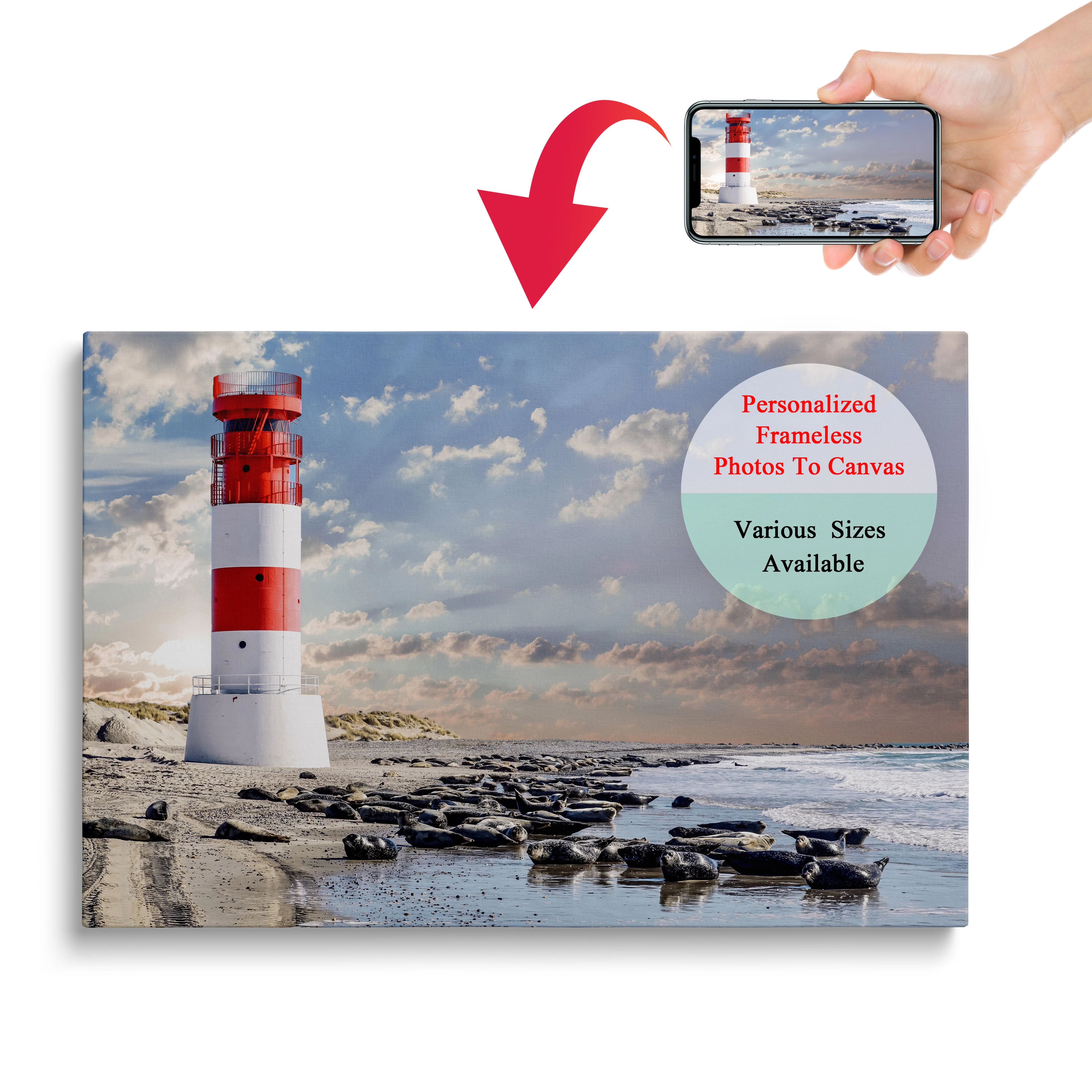 

Poster Custom Print Posters Personalizados Canvas Wall Art Kids Beach Ocean Abstract Modern Personalized Picture Gift for Lover