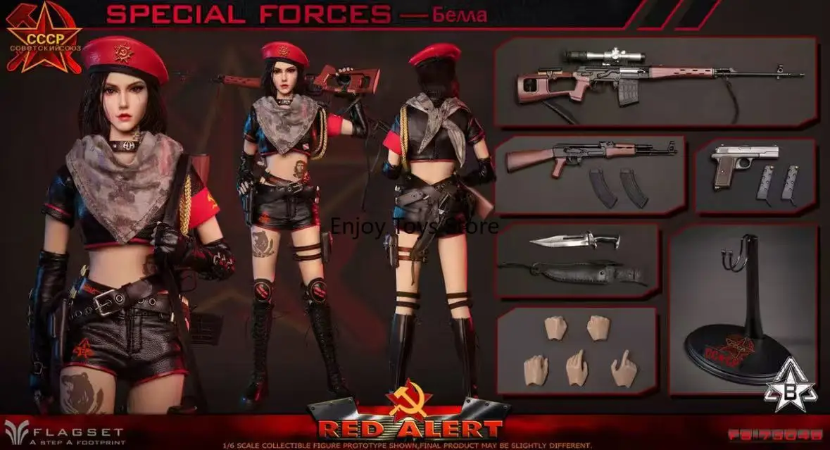 

In Stock 1/6 12-inch Female Soldier Red Alert 3 Natasha Soviet Sniper Squad Bella Action Figure