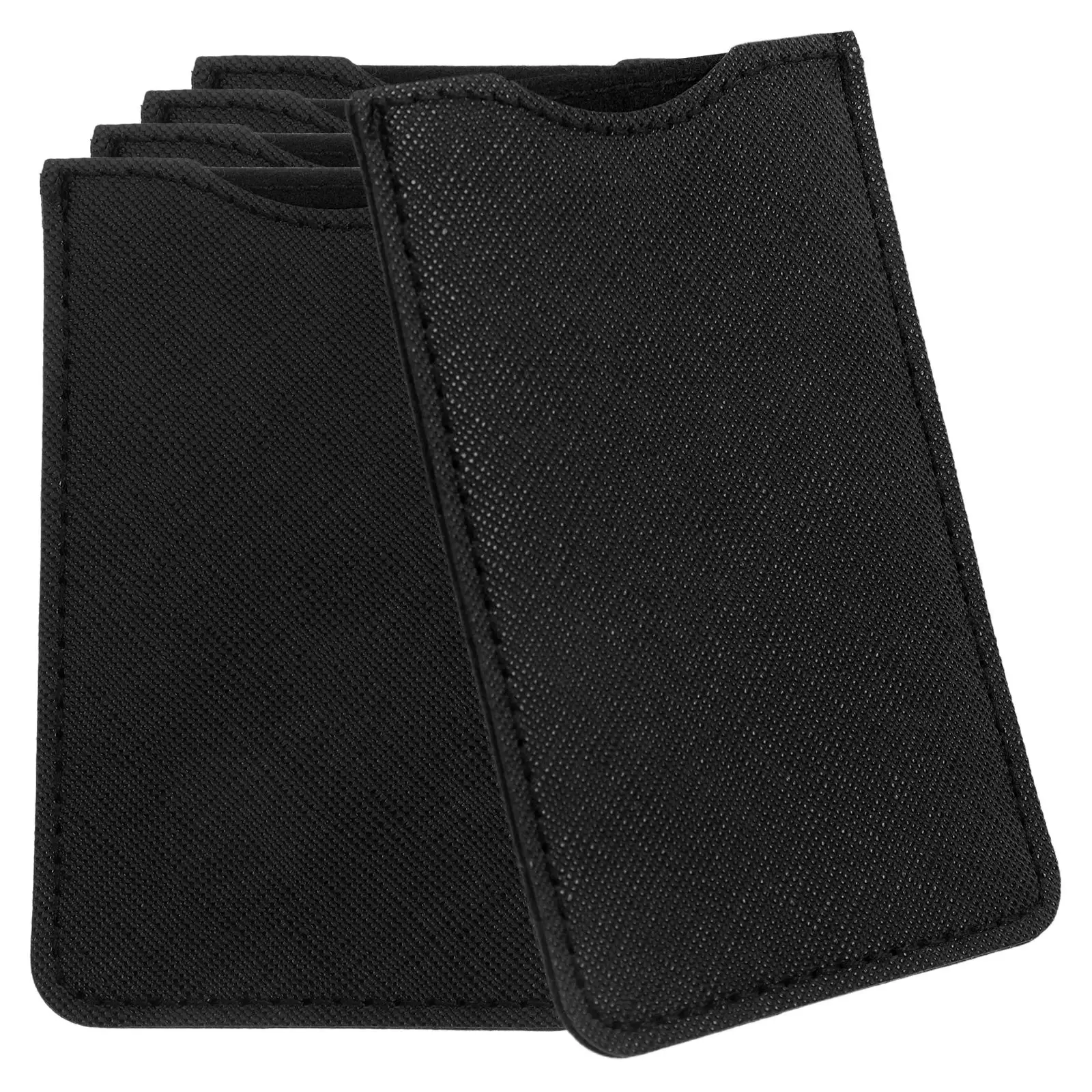 5 Pcs Comb Storage Travel Case Soft Short Holders Organizer Pouch Black PU Sleeve