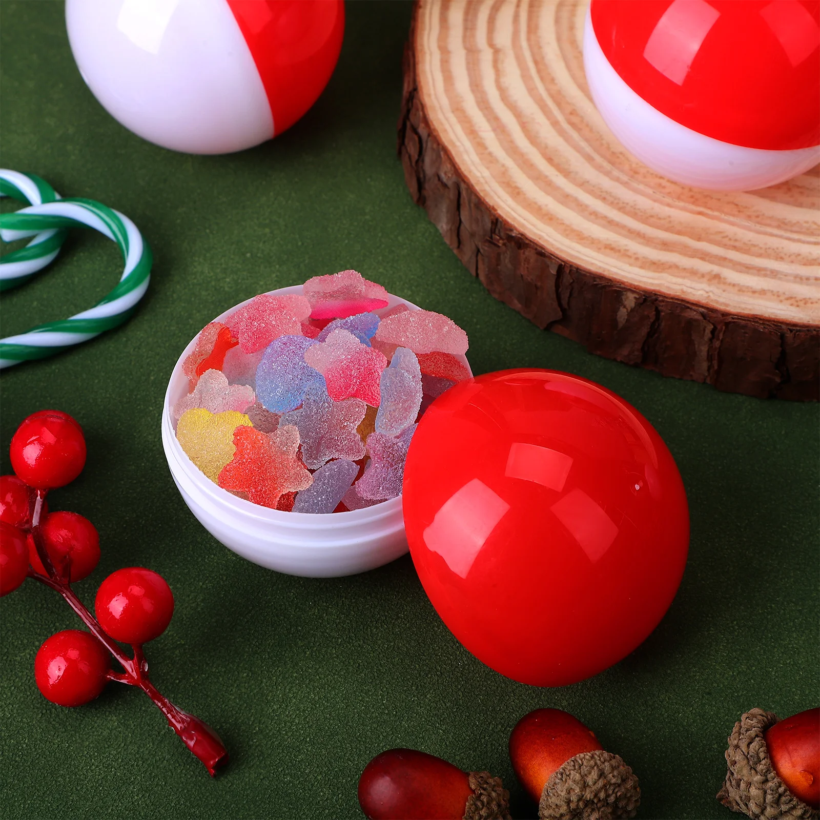 

50 Pcs Candy Clear Containers for Storage Ball Vending Machine