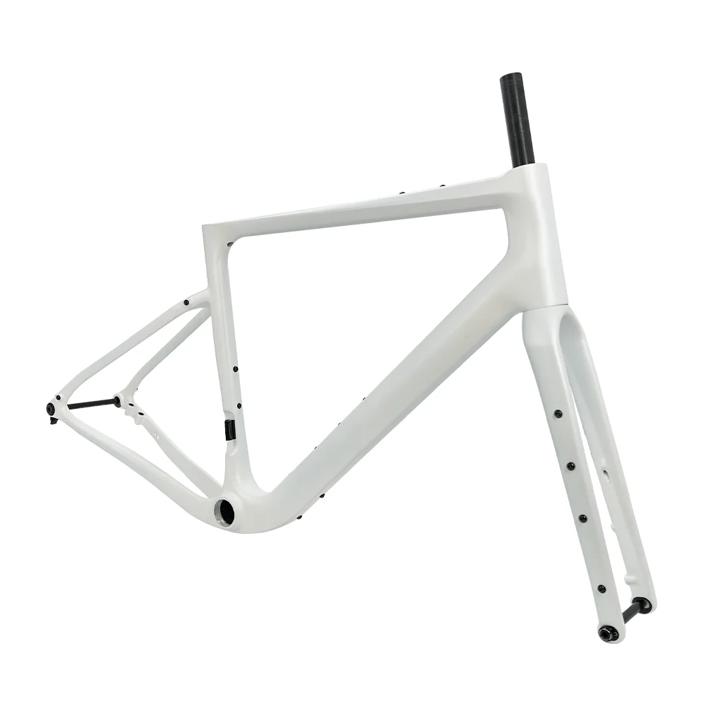 Carbon Gravel Frame G40 160/180 Flat Mount Disc Brake 700C*50C Threaded T47 Hidden Cable Gravel Bicycle Frameset Road Bike Frame