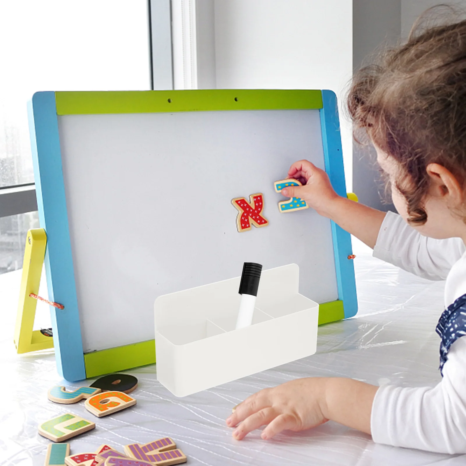 Magnetic Storage Box White Board Pen Holder Kids Erasers Dry Marker Holders Whiteboard Wall-mounted Child