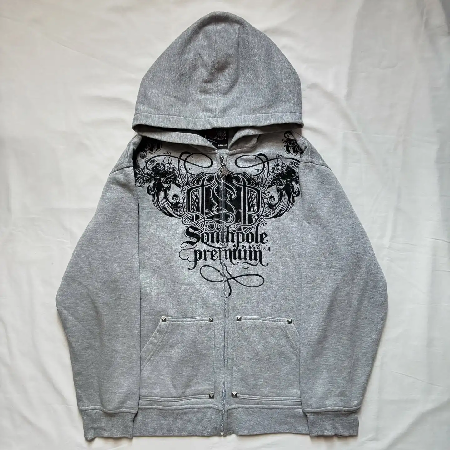 Affliction Street Fashion New Hoodie Gothic Skull Oversize Zipper Hoodie Men Women Hip Hop Casual Sweatshirt Personality Hoodie