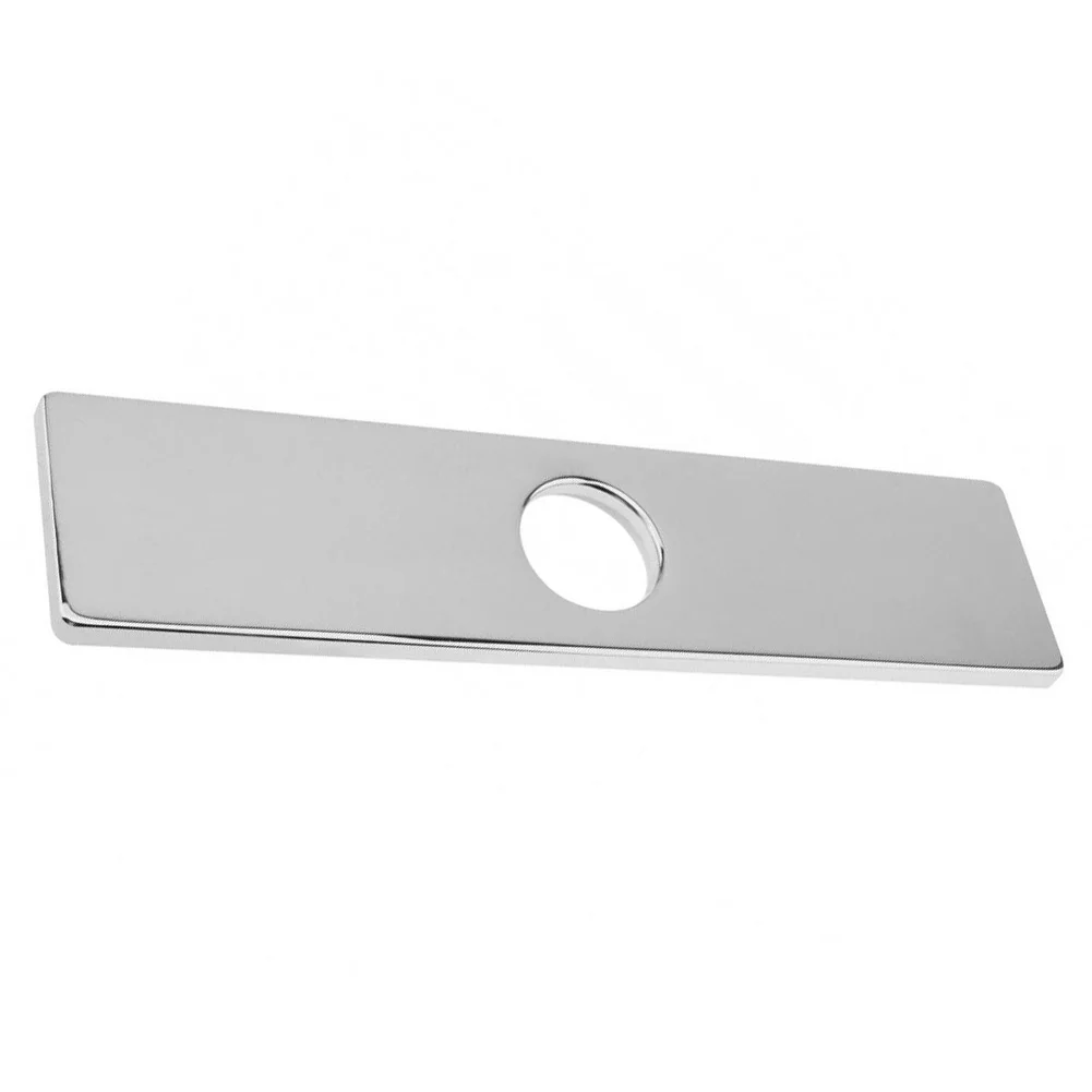 Stainless Steel Deck Plate 10 Inch Square for Single Hole Faucet Installations on 3 Hole Sinks with 304 Grade Material