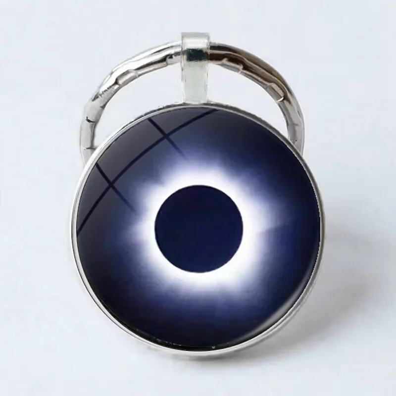 1pc Solar Eclipse Time Gem Pendant Keychain Trendy Jewelry Car backpack pendant Unisex Perfect Gift