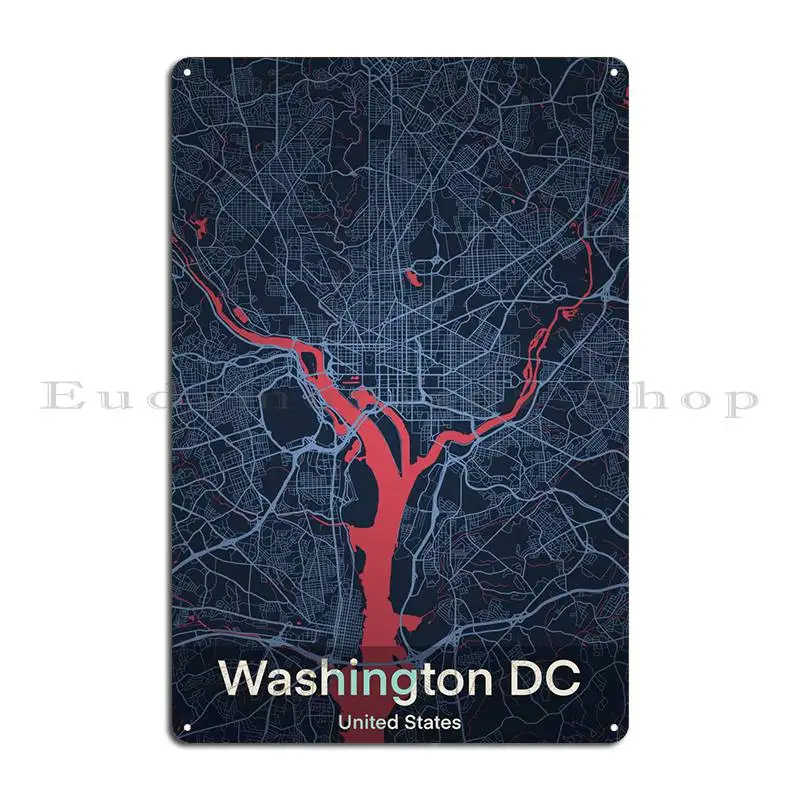 Washington Dc Metal Plaque Poster Club Living Room Designing Pub Decoration Tin Sign PosterWall Decoration