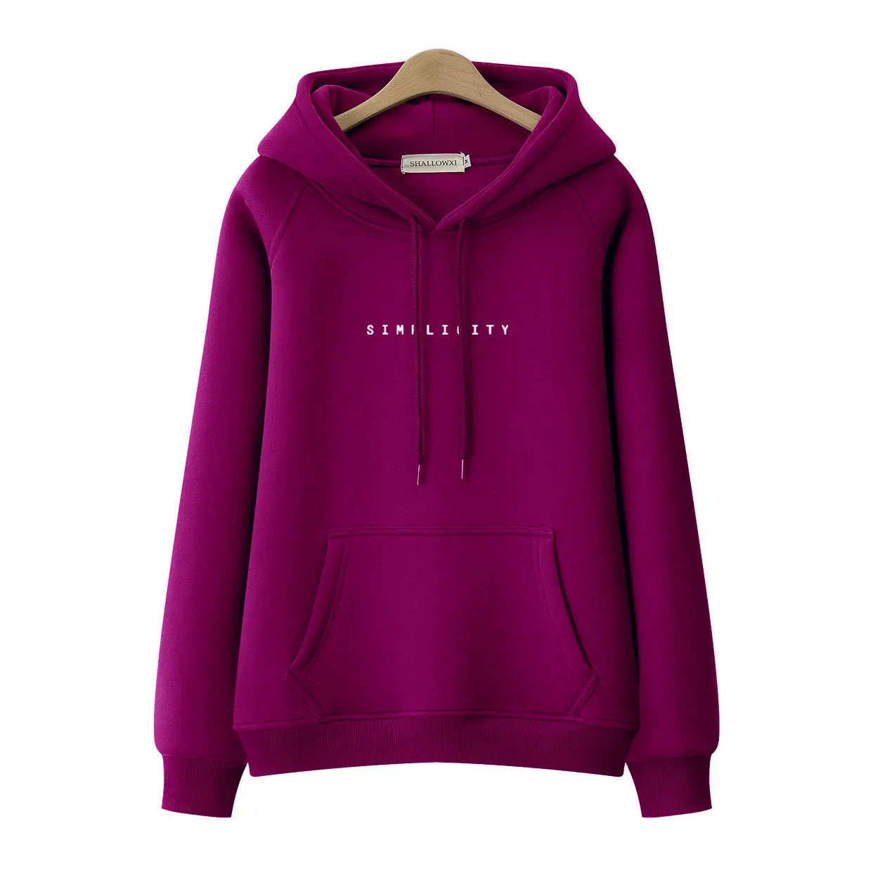 98% Cotton Woman's Oversized Hoodie Fleece Keep Warm High Quality Winter Sweatshirt Print Letters Simplicity Pullover Female