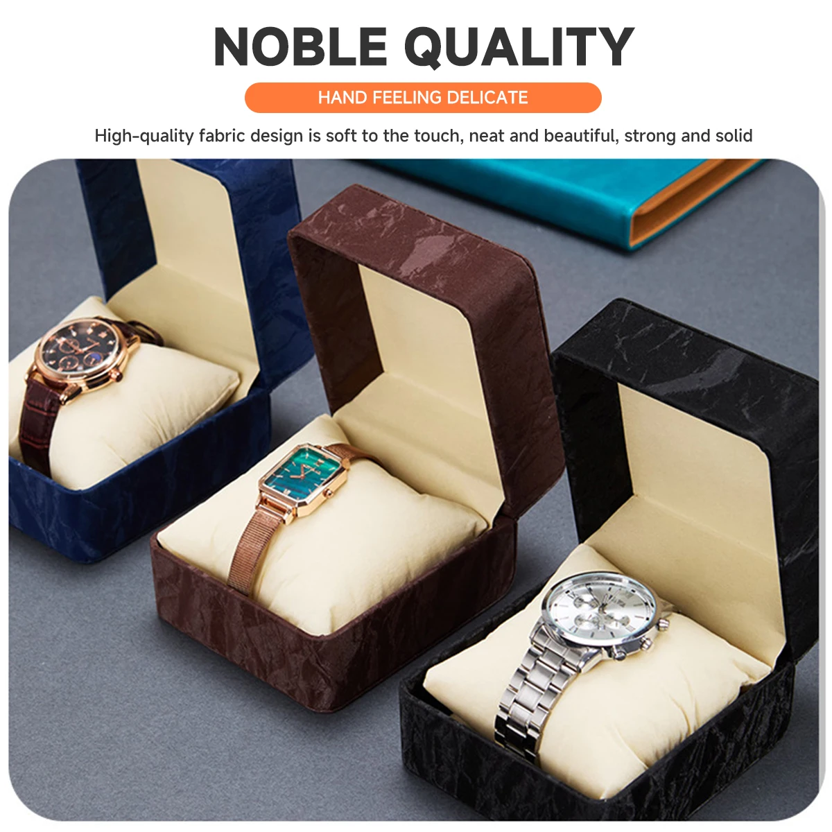 Scatola porta orologi Vetrina singola per orologio in pelle PU Porta orologio da polso Organizzatore per orologi da viaggio con cuscino per regalo da uomo