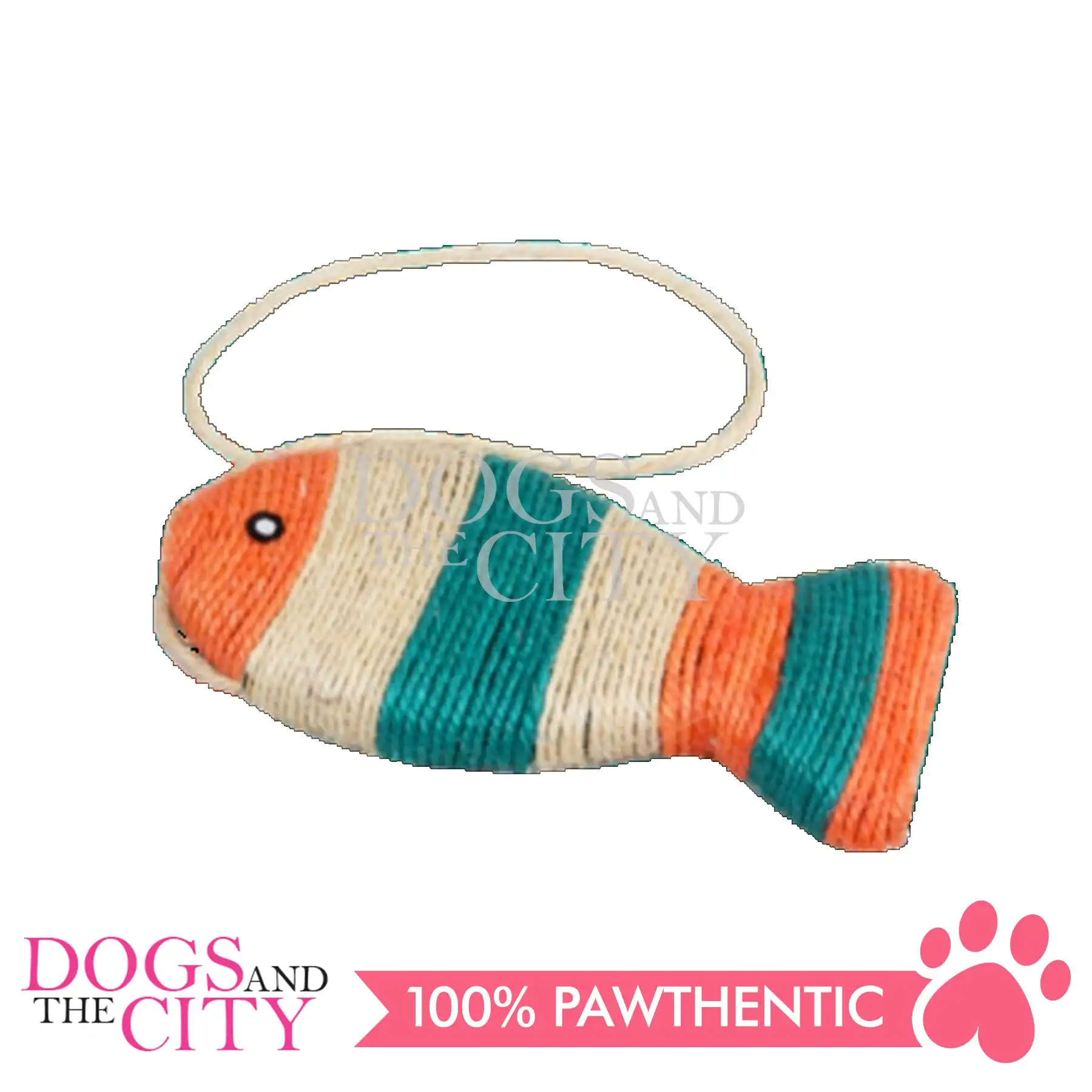 Wholesale Colorful Sisal Fish Cat Scratcher With Lanyard Cat Toys