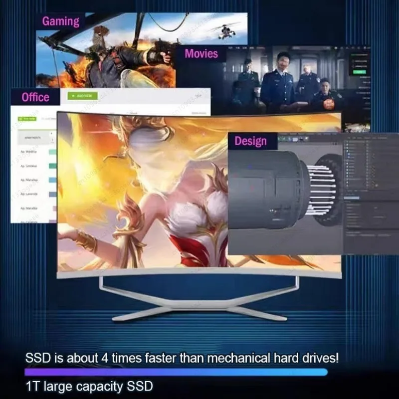 الكل في واحد أجهزة الكمبيوتر المحمولة الكمبيوتر المكتبي I5 I7 I9 مع شاشة LCD #6