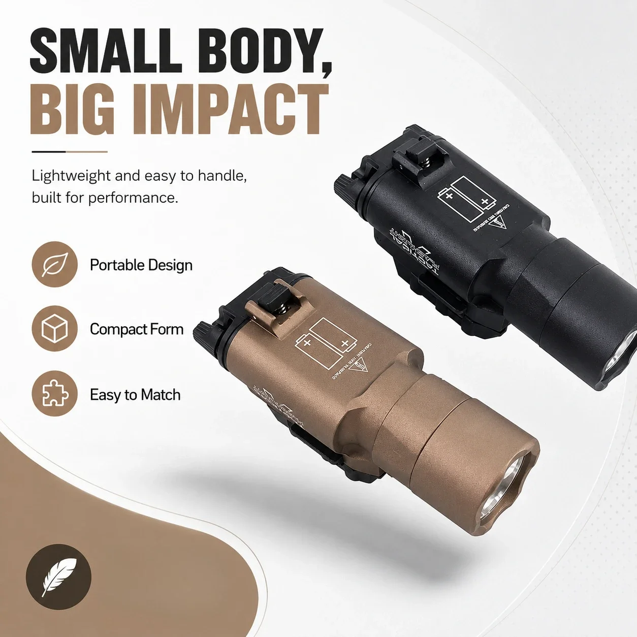 Shockproof Alloy Mini Flashlight Stable Bright Light Source Accessory for Hobby Model Showcase Decor