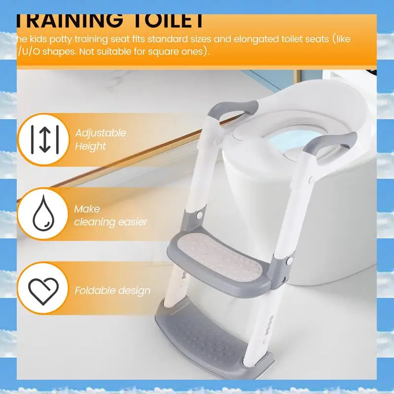 

A11I сиденье для приучения к горшку с лестницей, детский туалет для приучения к малышку, безопасное сиденье для горшка с нескользящим ковриком, лестницей